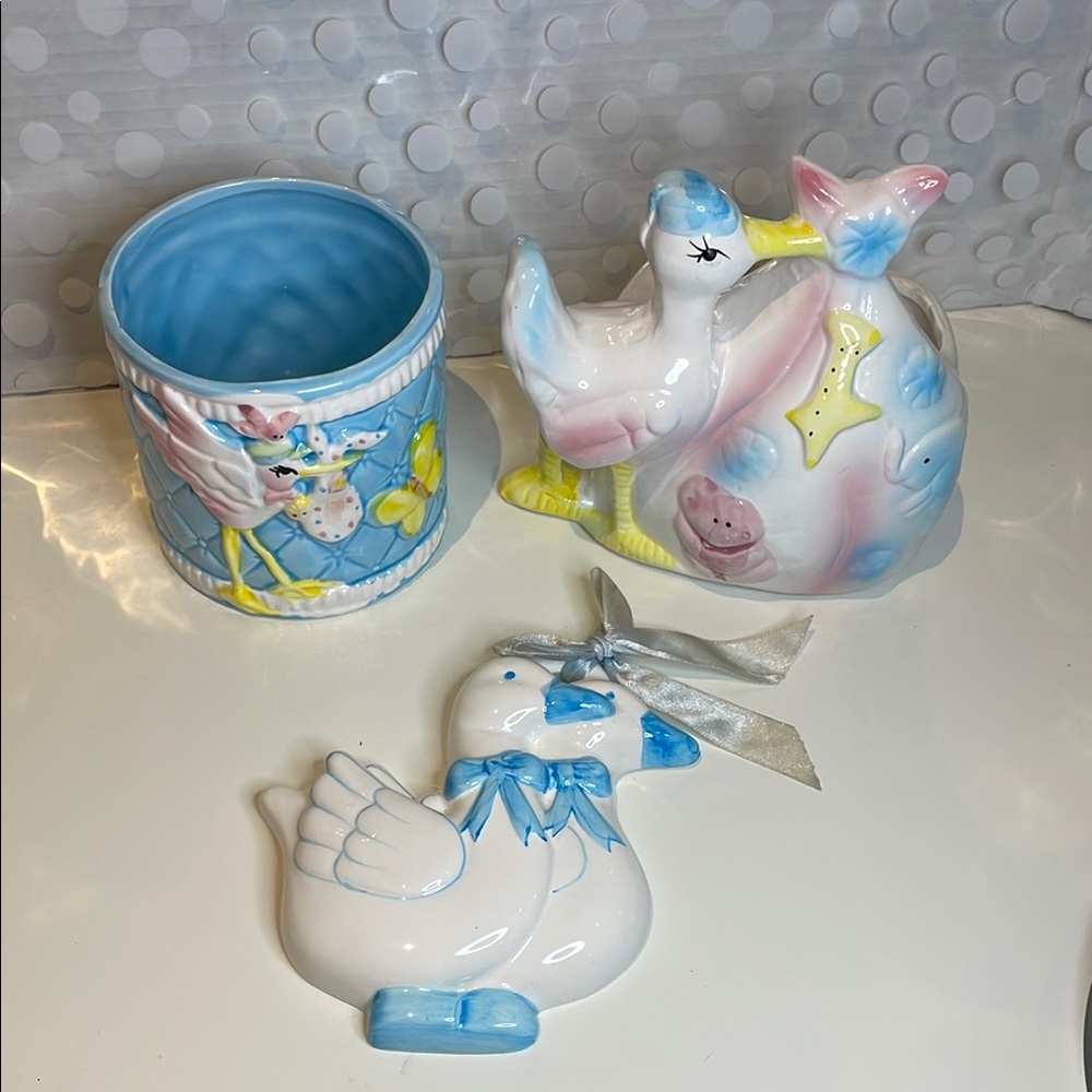 Vintage Rubens Nursery 👶🍼Planters & 🦆Ducks Ornament